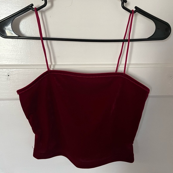 Velvet Burgundy Tank Top - Picture 2 of 3